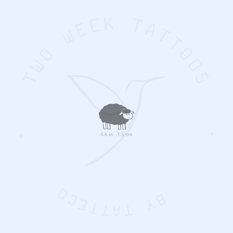 Tatuaje semipermanente de oveja negra (juego de 2)