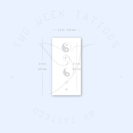 Yin Yang Deconstruction Semi-Permanent Tattoo - Set of 2