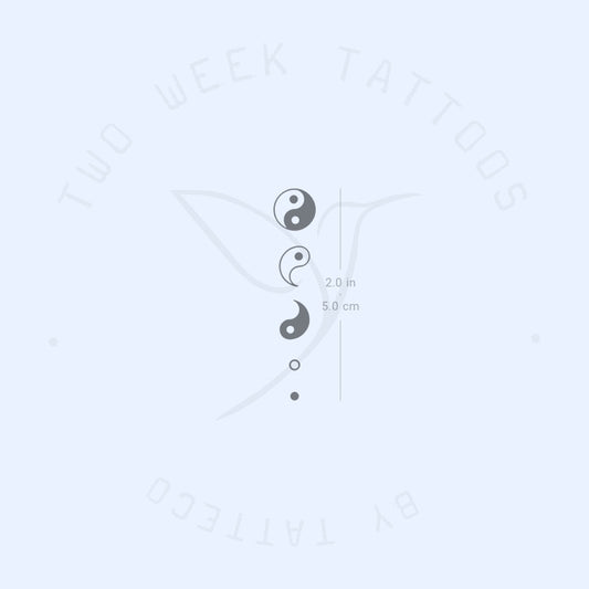Yin Yang Deconstruction Semi-Permanent Tattoo - Set of 2