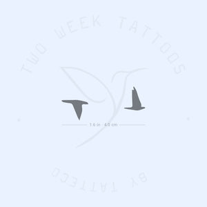 Flying Bird Couple Semi-Permanent Tattoo - Set of 2