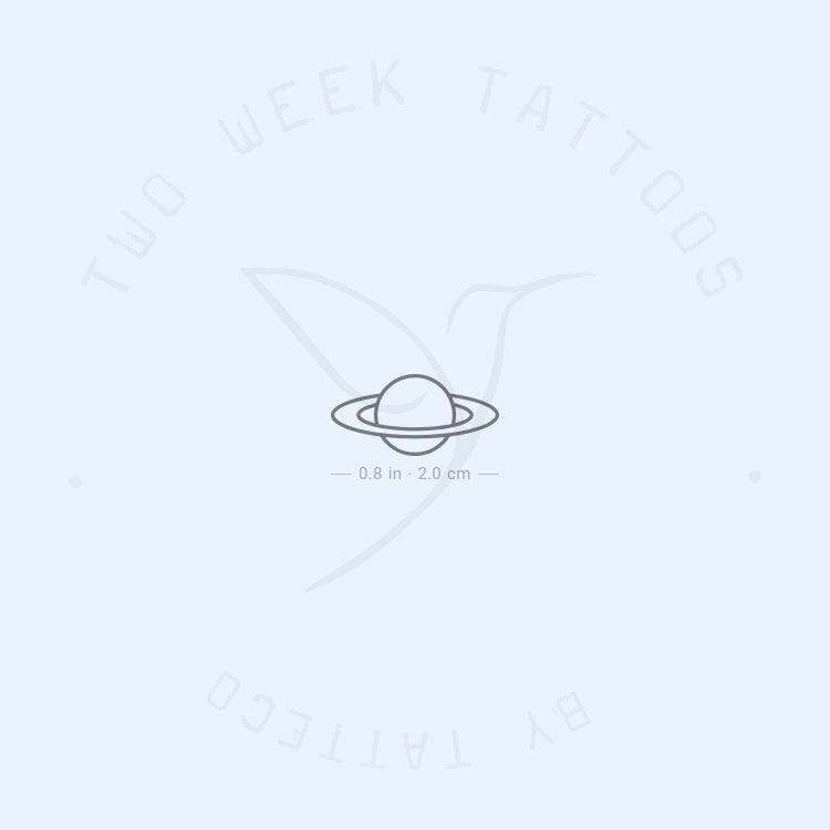 Tatuaje semipermanente de Saturno - Juego de 2