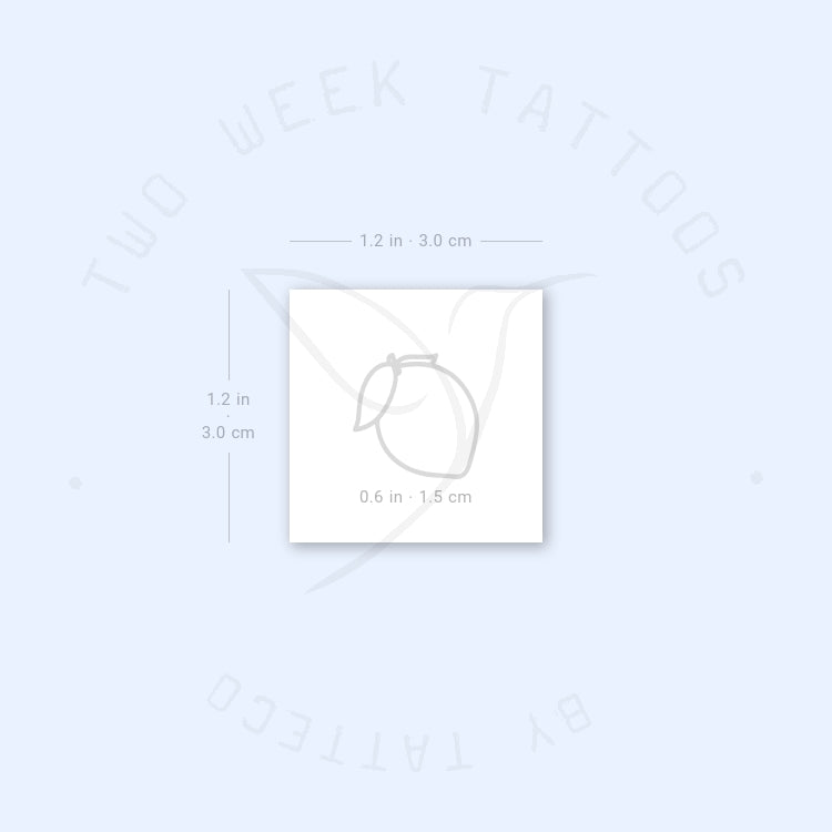 Minimalist Lemon Semi-Permanent Tattoo - Set of 2