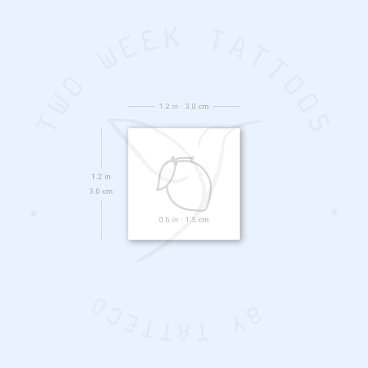 Tatuaje semipermanente minimalista de limón (juego de 2)