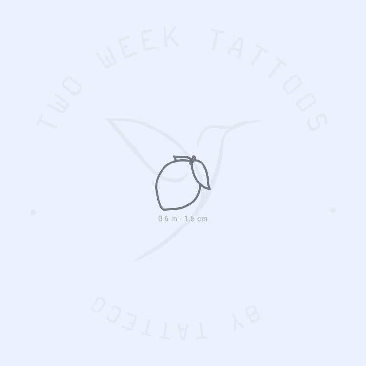 Minimalist Lemon Semi-Permanent Tattoo - Set of 2