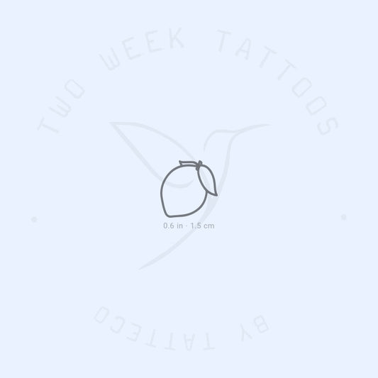 Tatuaje semipermanente minimalista de limón (juego de 2)