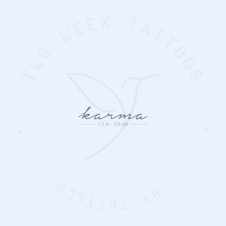 Karma Semi-Permanent Tattoo - Set of 2
