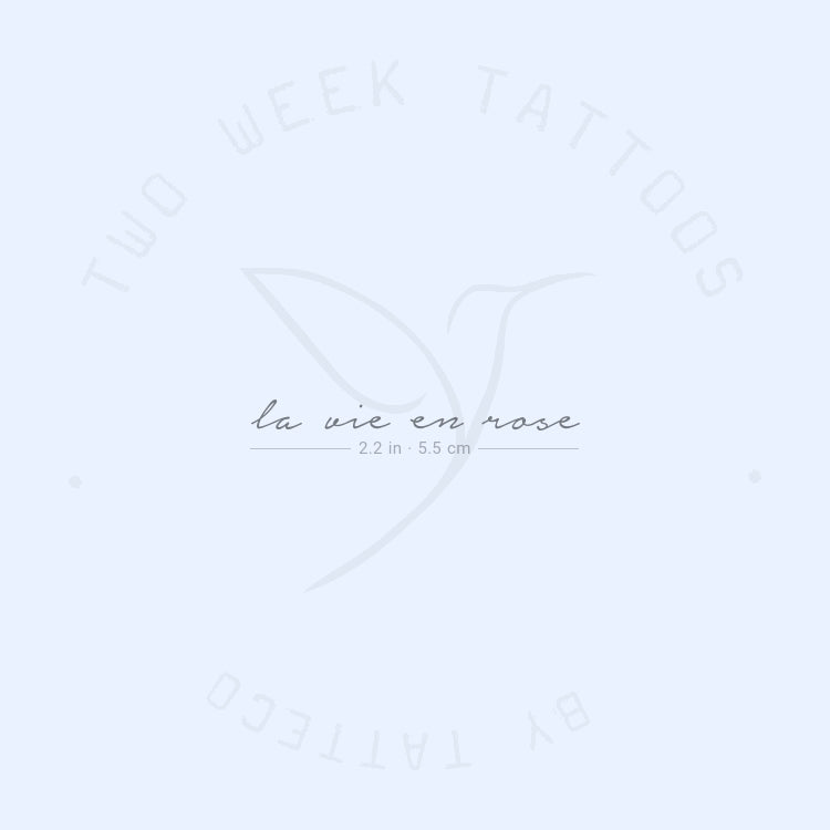 Tatuaje semipermanente La Vie En Rose - Juego de 2