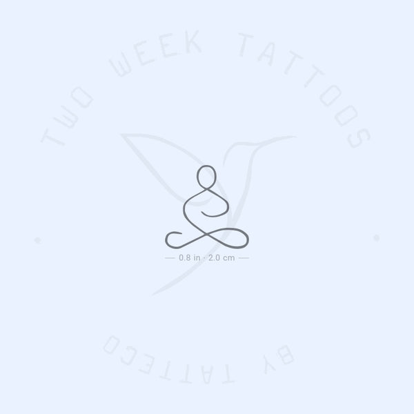 Minimalist Meditation Semi-Permanent Tattoo - Set of 2