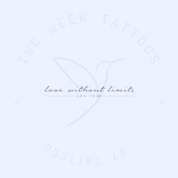 Love Without Limits Semi-Permanent Tattoo - Set of 2