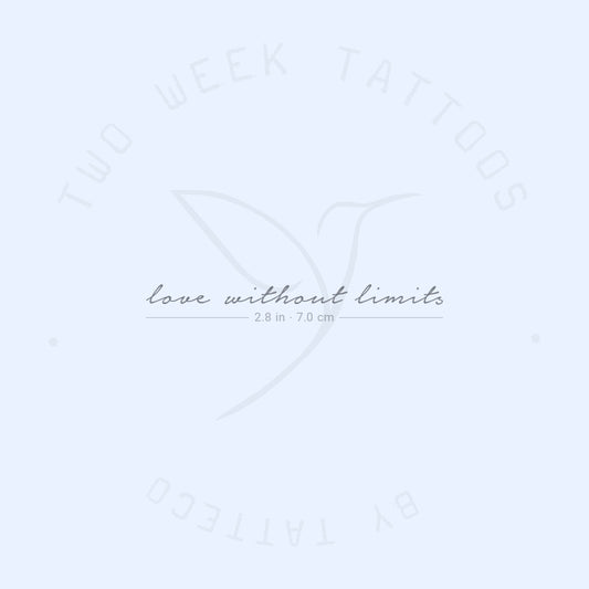 Love Without Limits Semi-Permanent Tattoo - Set of 2