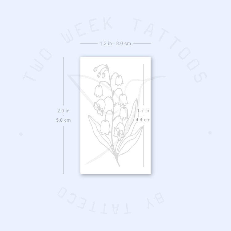 Lily Of The Valley Semi-Permanent Tattoo - Set of 2