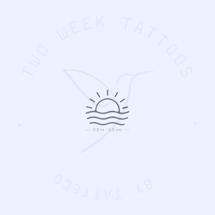 Sea Sunrise Semi-Permanent Tattoo - Set of 2