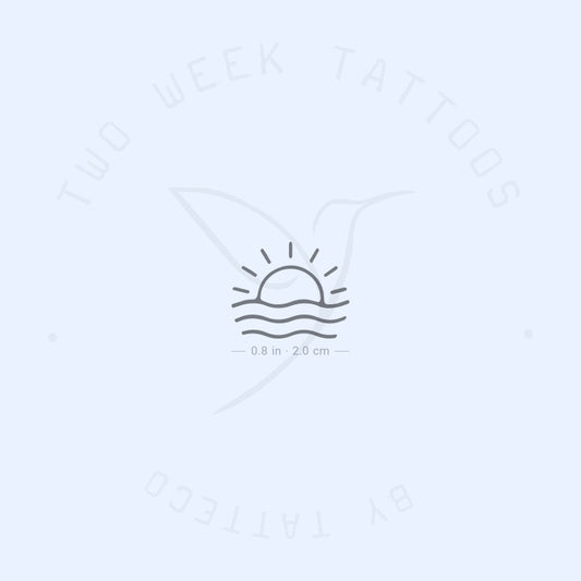Sea Sunrise Semi-Permanent Tattoo - Set of 2