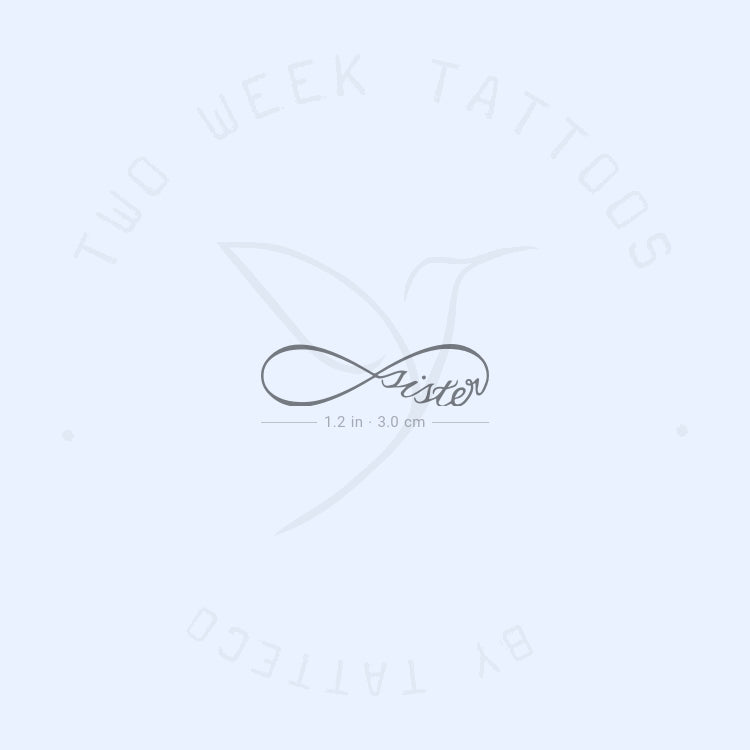Infinity Sister Semi-Permanent Tattoo - Set of 2