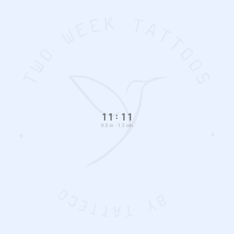 Little 11:11 Numerology Semi-Permanent Tattoo - Set of 2