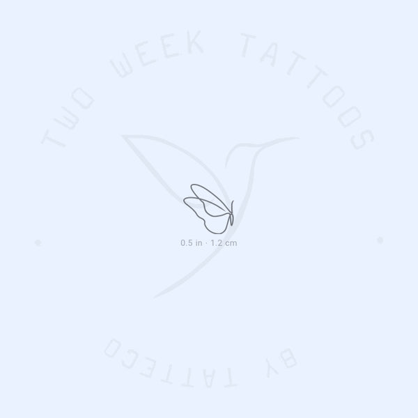 Single Line Butterfly Semi-Permanent Tattoo - Set of 2