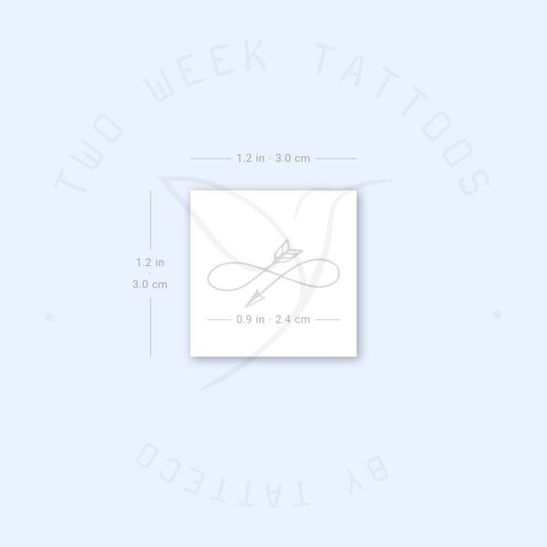 Small Infinity Arrow Semi-Permanent Tattoo - Set of 2