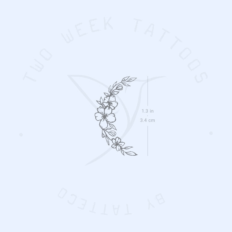 Flower Moon Semi-Permanent Tattoo - Set of 2