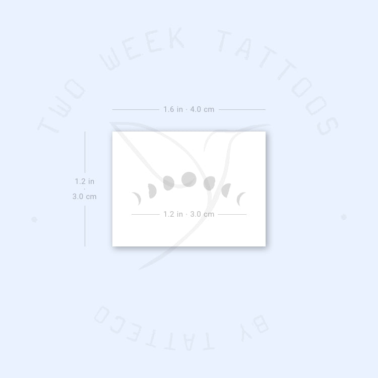 Lunar Phases Semi-Permanent Tattoo - Set of 2