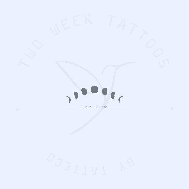 Lunar Phases Semi-Permanent Tattoo - Set of 2
