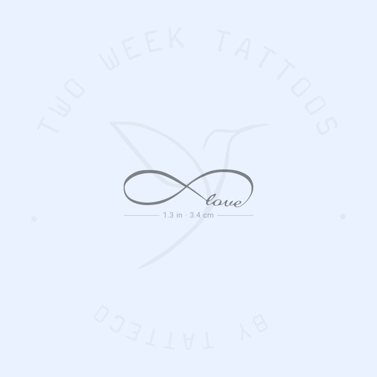 Fine Line Infinity Love Semi-Permanent Tattoo - Set of 2