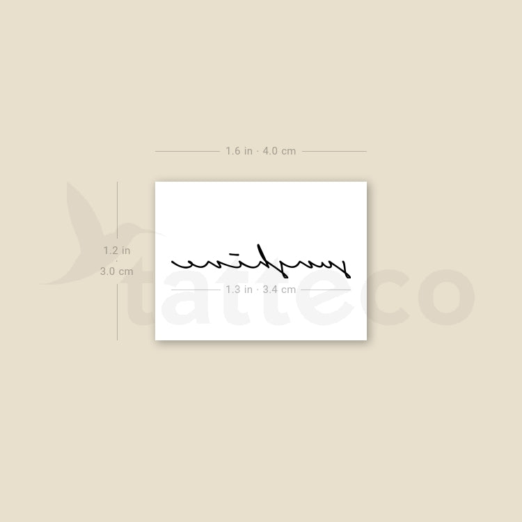 Handwritten Font Sunshine Temporary Tattoo - Set of 3