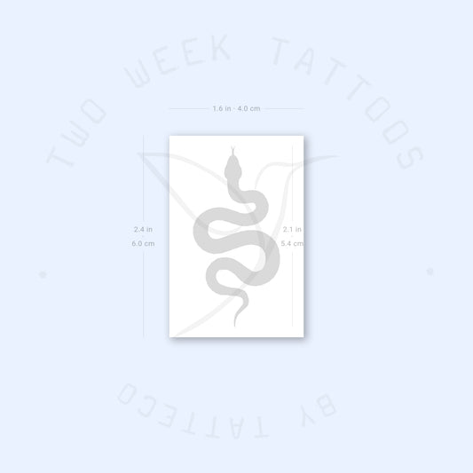 Tatuaje semipermanente de serpiente negra (juego de 2)
