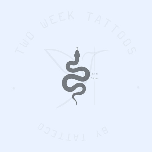 Tatuaje semipermanente de serpiente negra (juego de 2)