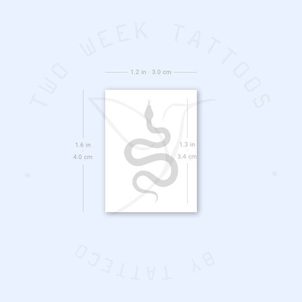 Small Black Snake Semi-Permanent Tattoo - Set of 2