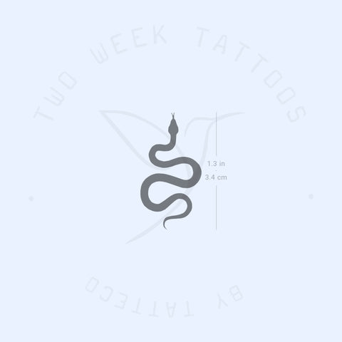 Small Black Snake Semi-Permanent Tattoo - Set of 2