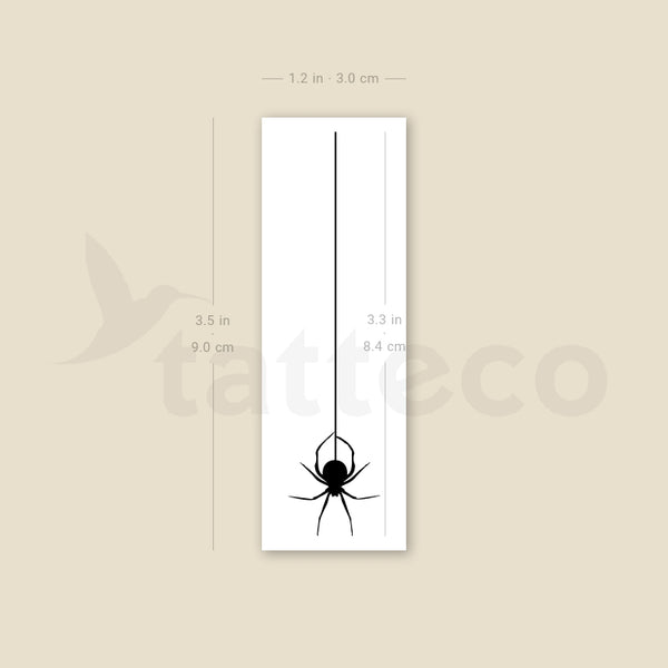 Hanging Spider Temporary Tattoo - Set of 3