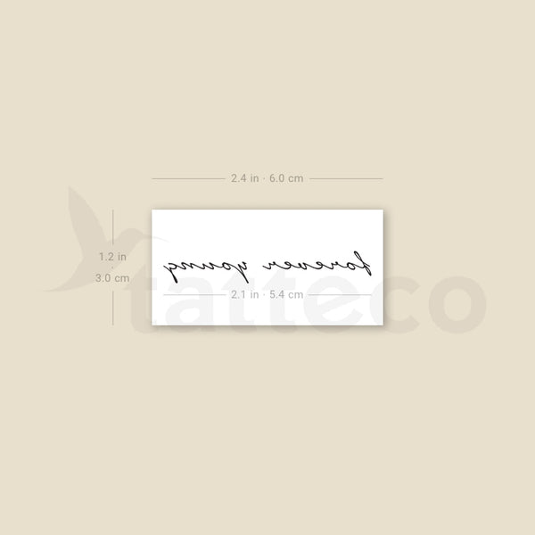 Forever Young Temporary Tattoo - Set of 3