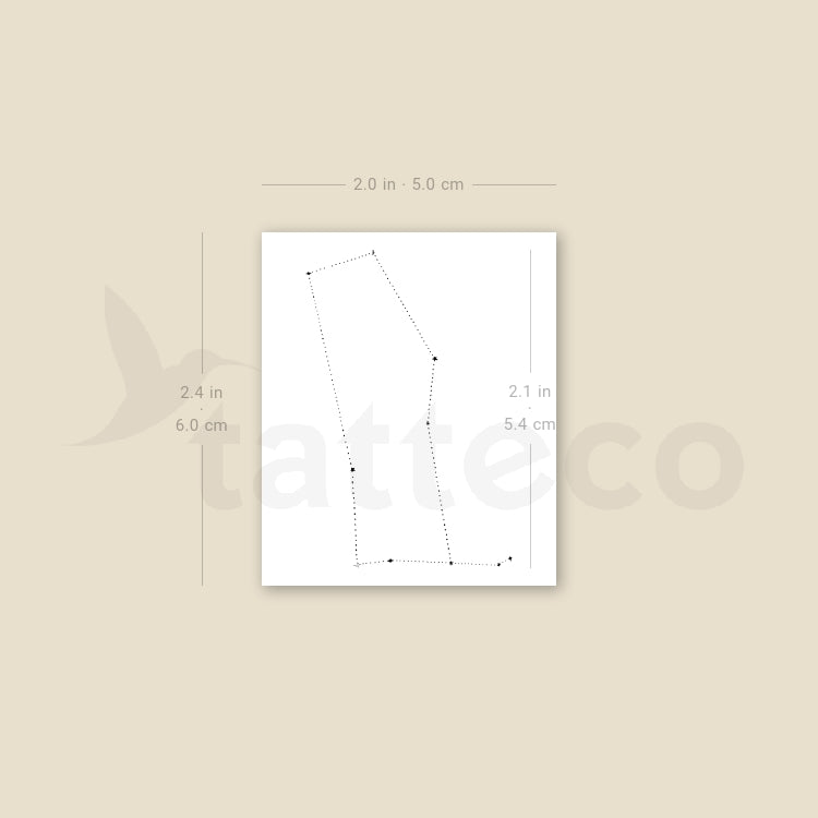 Minimalist Gemini Constellation Temporary Tattoo by Puntuak - Set of 3