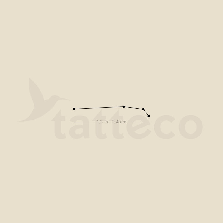 Small Aries Constellation Temporary Tattoo - Set of 3