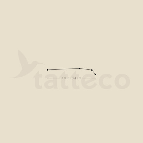 Small Aries Constellation Temporary Tattoo - Set of 3
