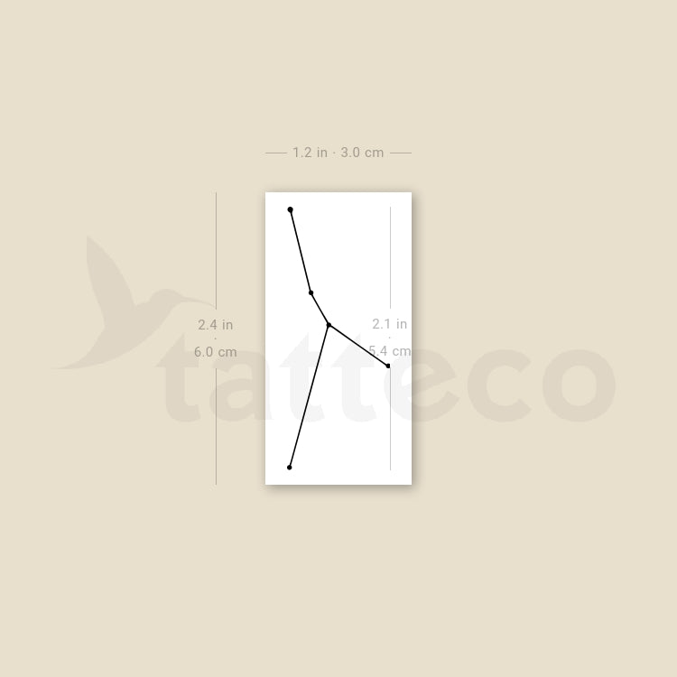 Cancer Constellation Temporary Tattoo - Set of 3