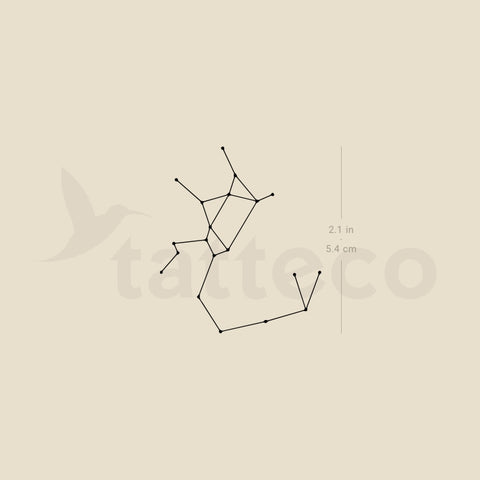 Sagittarius Constellation Temporary Tattoo - Set of 3