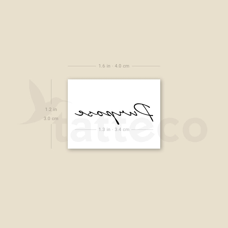 'Purpose' Temporary Tattoo - Set of 3