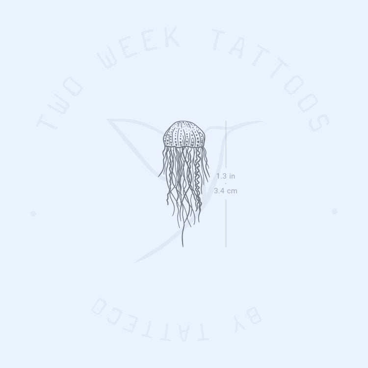 Tatuaje semipermanente de medusa pequeña (juego de 2)