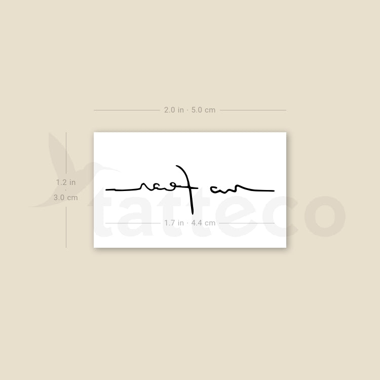No Fear Temporary Tattoo - Set of 3