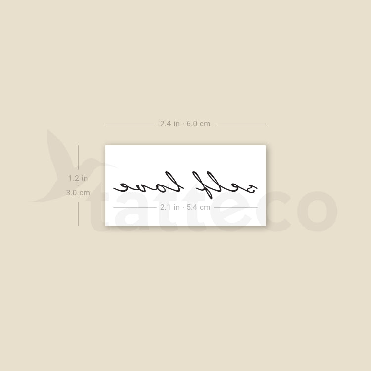 Self Love Temporary Tattoo - Set of 3