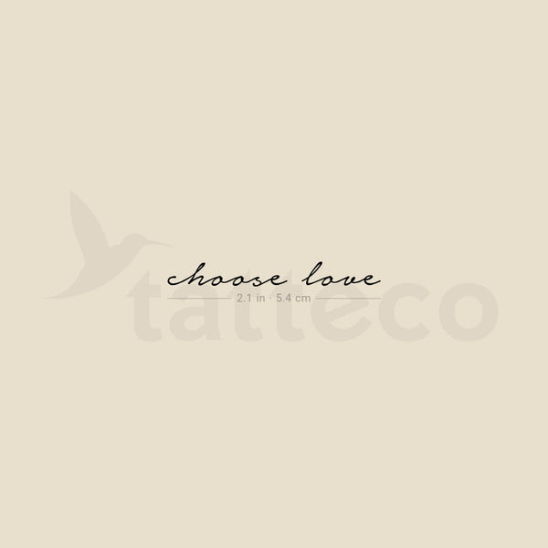 Choose Love Temporary Tattoo - Set of 3