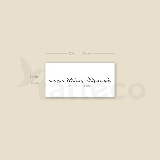 Handle With Care Temporary Tattoo - Set of 3