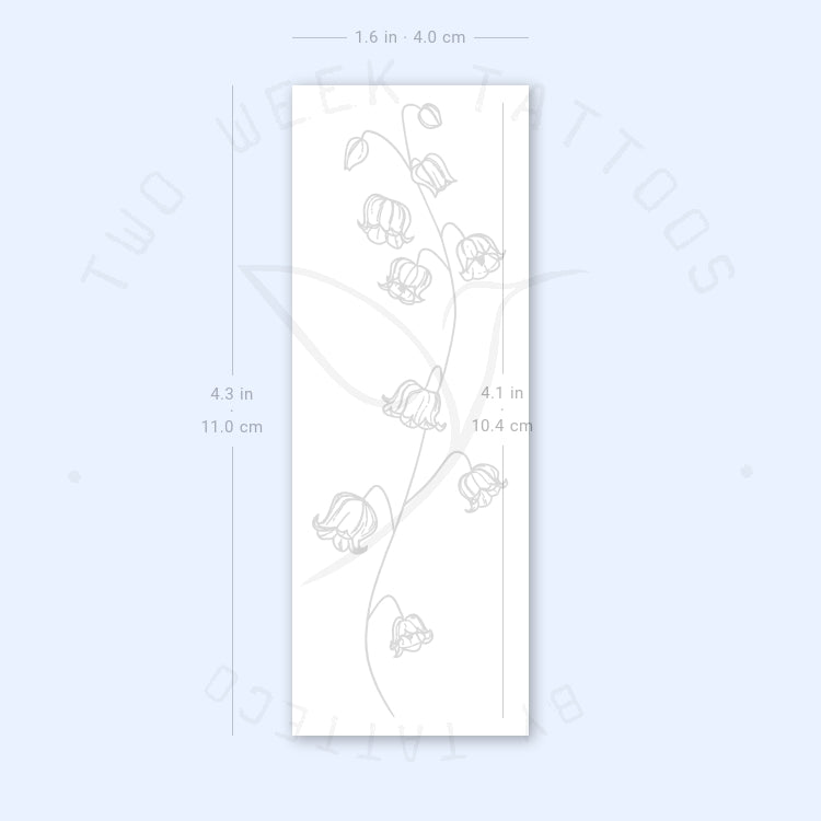 Lily Of The Valley Semi-Permanent Tattoo - Set of 2