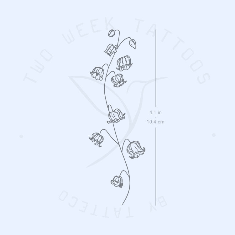 Lily Of The Valley Semi-Permanent Tattoo - Set of 2