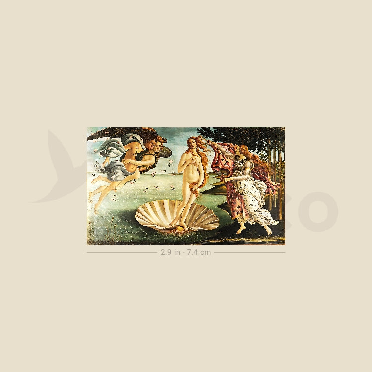 The Birth of Venus Temporary Tattoo - Set of 3