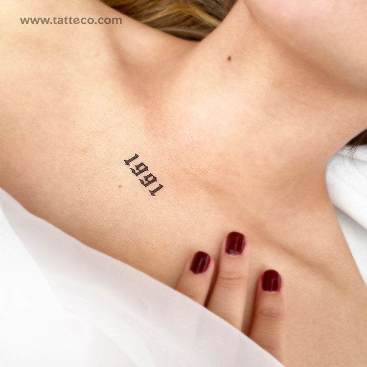 Tatuaje temporal de 1991 de 1991.ink - Juego de 3
