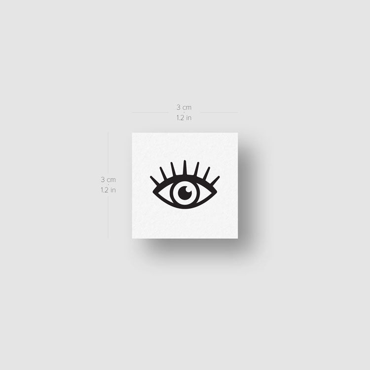 Tatuaje temporal de ojo y guiño - Juego de 3+3