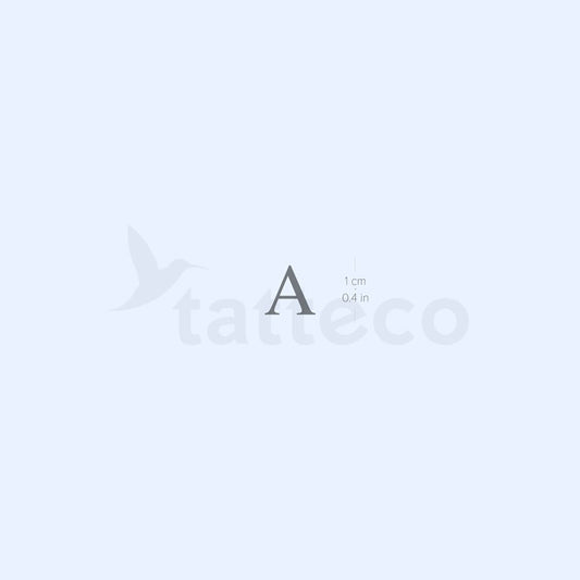 Tatuaje semipermanente con letra mayúscula serif (juego de 2)