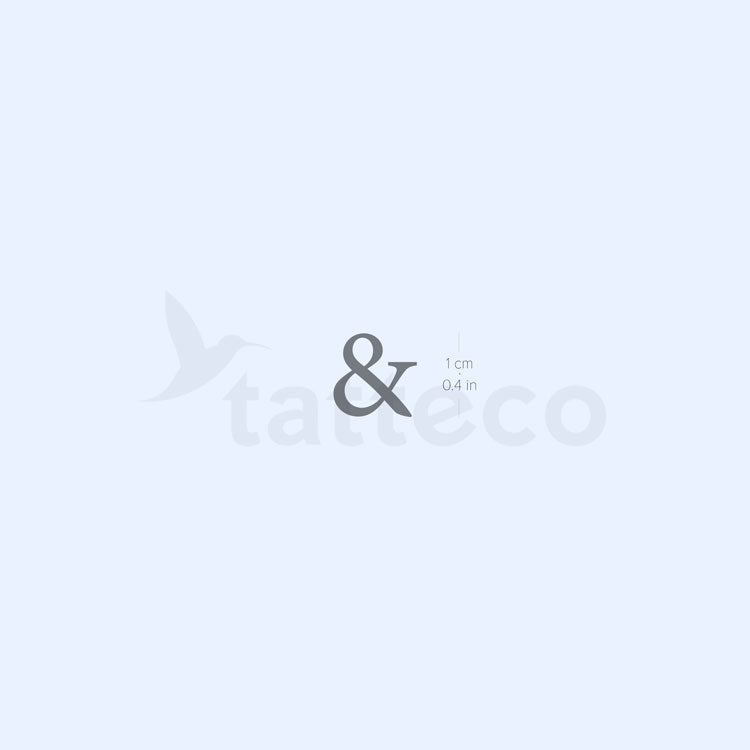 Ampersand Semi-Permanent Tattoo - Set of 2